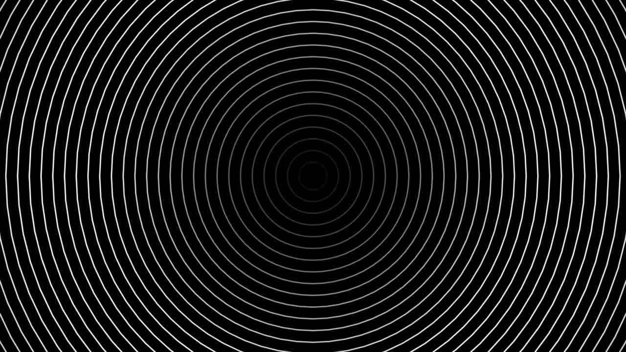 plantilla abstracta con animación de ondas circulares blancas. fondo para su presentación