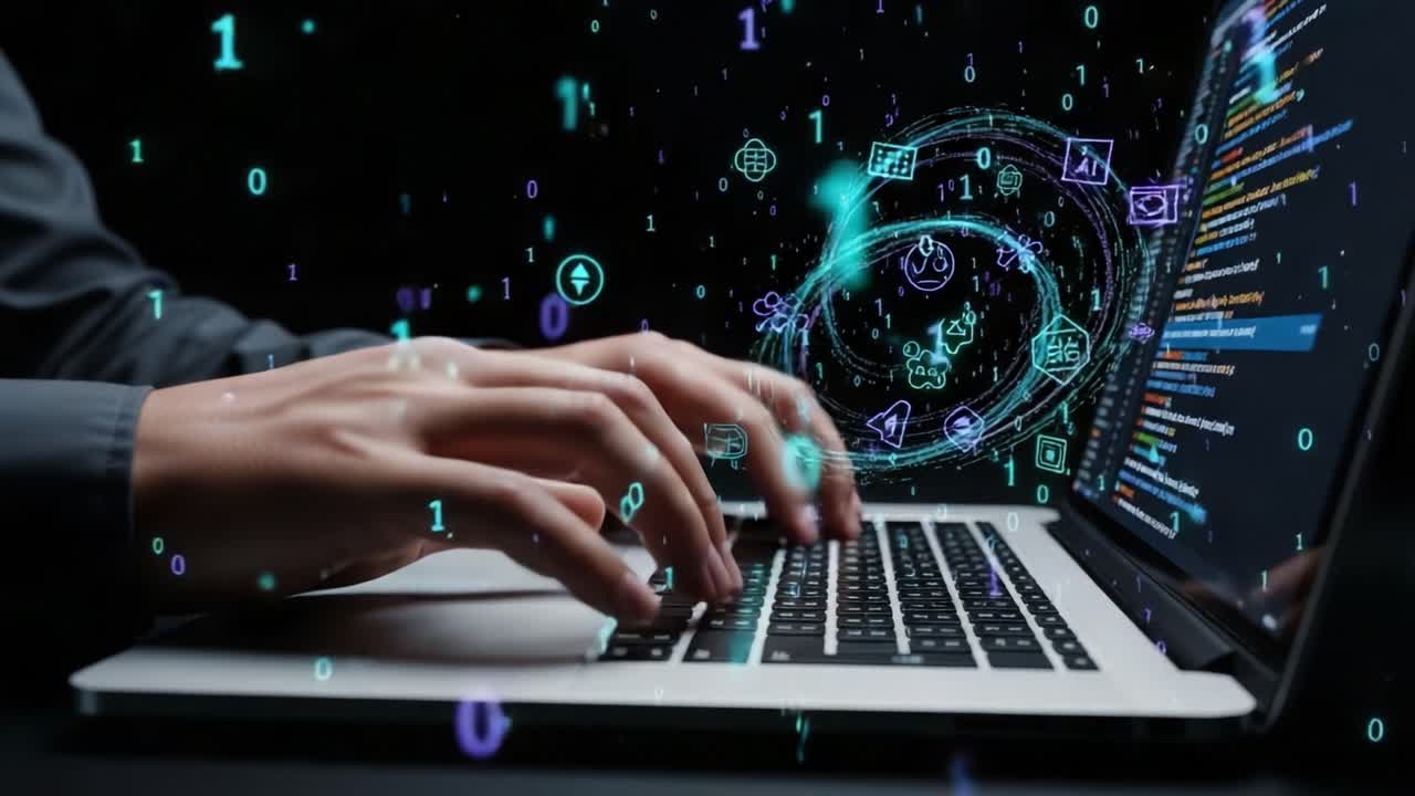 Dynamic Interaction with Coding Interface: Engaging Hands Typing and Visualized Data Representations Illustrate Modern Programming Techniques and Concepts