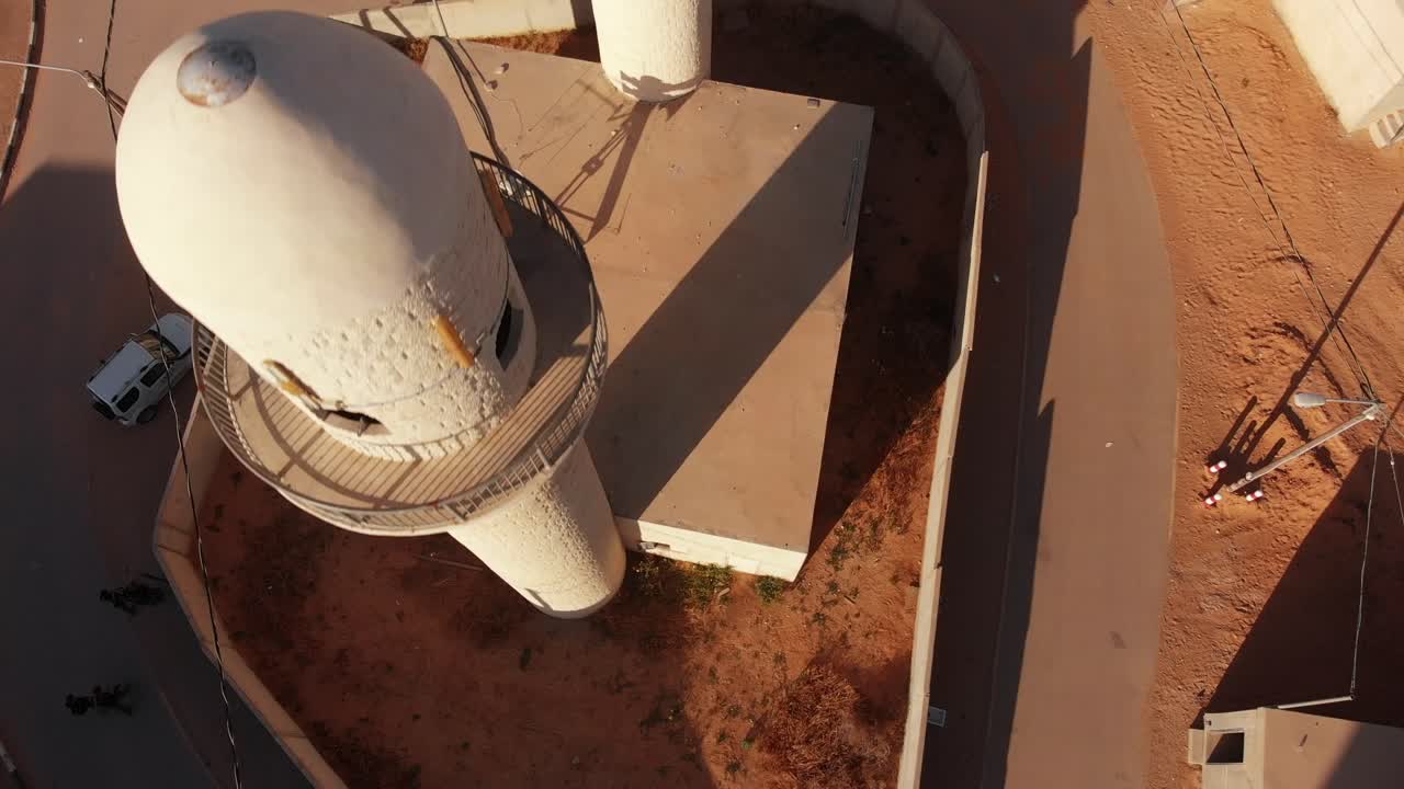 top shot of two mosques in palestine
