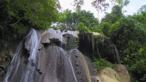 stunning waterfall in lush tropical forest