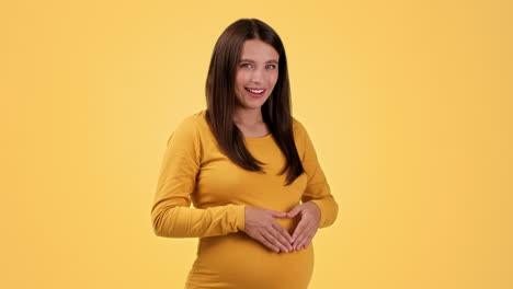 happy pregnant woman