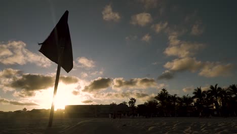 A-flag-waving-in-the-wind-during-the-sunset