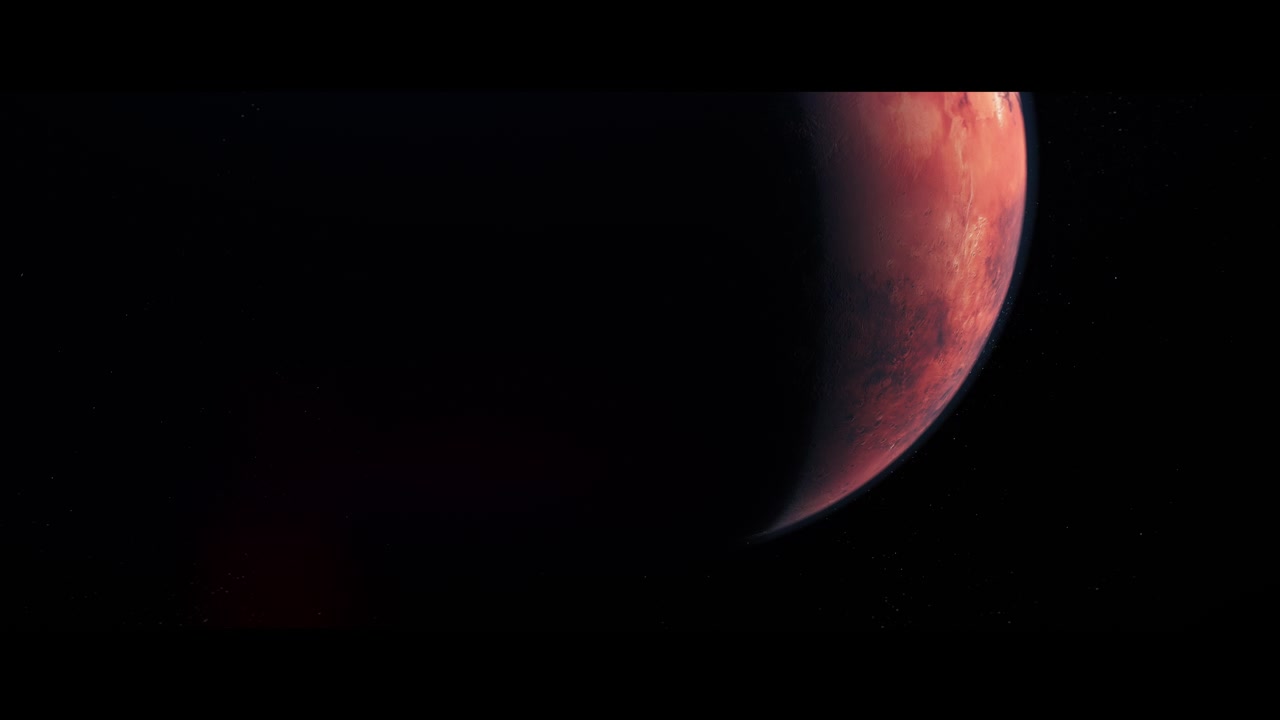 Planet Mars viewed from space