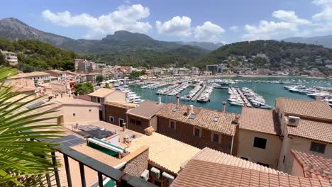 personal view of beautiful mallorca coastline in port de soller, spain