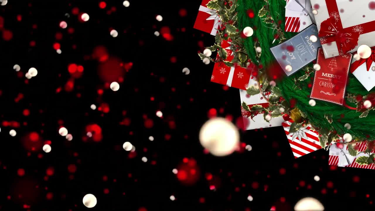 animación de regalos de navidad en los puntos.