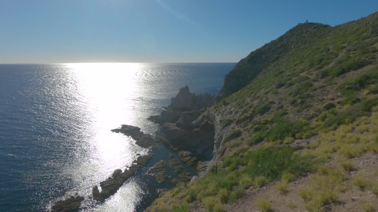 lapso de tiempo del océano en la bahía de san carlos méxico mirador escénico