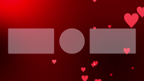 marca la gradación del corazón de las partículas de la tarjeta final de la pantalla de finalización de los gráficos de movimiento
