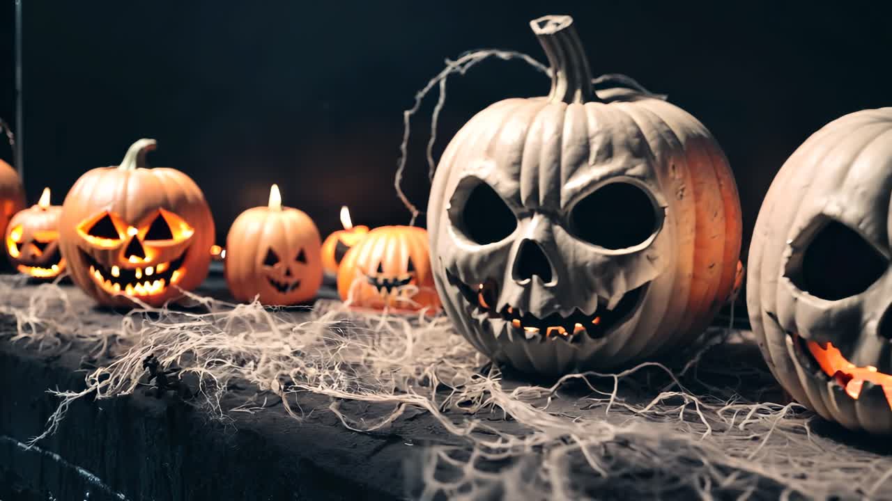 Las espeluznantes calabazas de Halloween