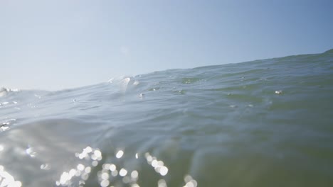 Half-underwater-shot-of-sea