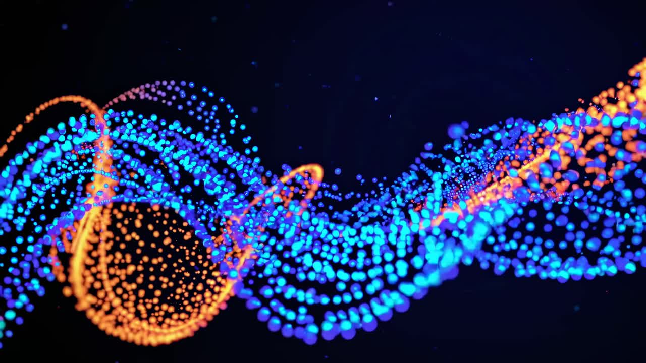 Abstract Glowing Particle Spiral