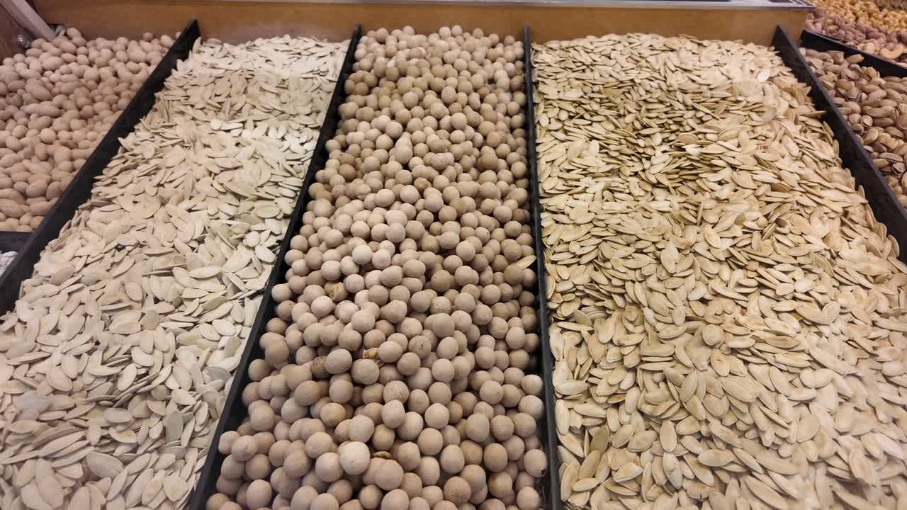 Assortment of Dried Seeds and Nuts