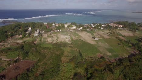 Luftaufnahme-Der-Insel-Mauritius-Und-Des-Indischen-Ozeans