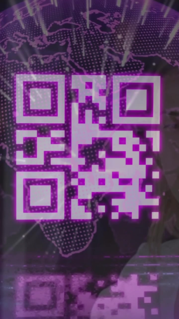 Animation of globe and qr code over caucasian man using smartphone