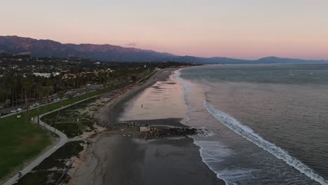 side area shot of the beach and the california beach pier