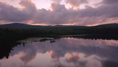 drone push in to cove on monson pond, maine