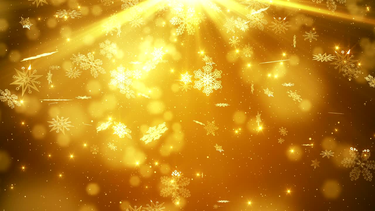 아름다운 금색 눈송이가 떨어집니다.