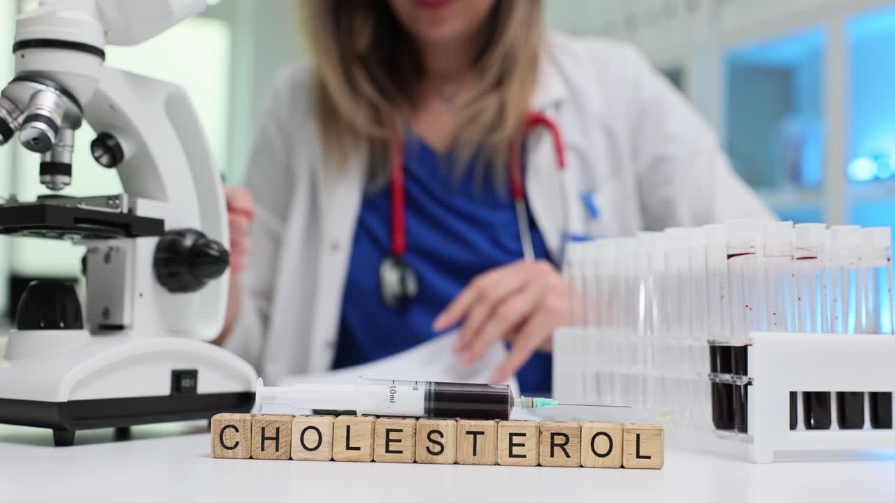 Cholesterol Blood Test in a Laboratory