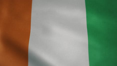 flag of ivory coast, slow motion waving