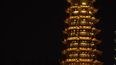 sun and moon pagodas in guilin china