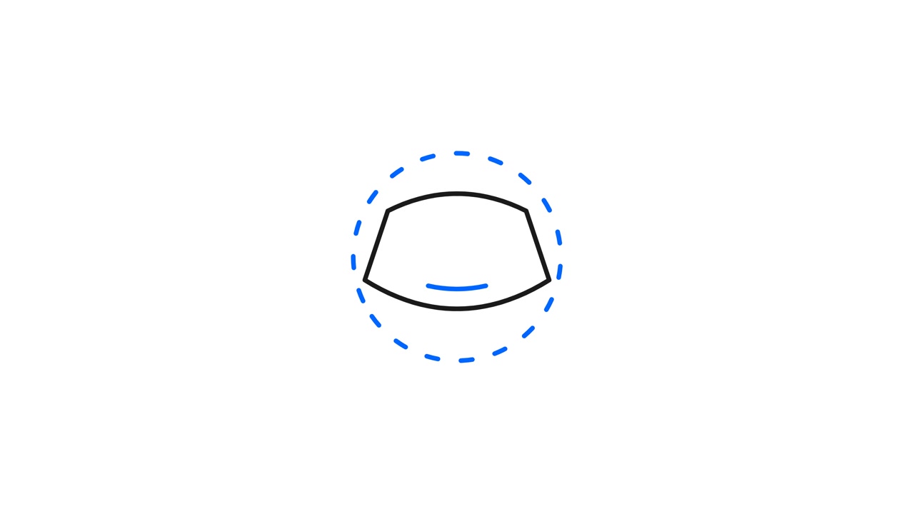 Animated Abstract Face Icon With Changing Expression