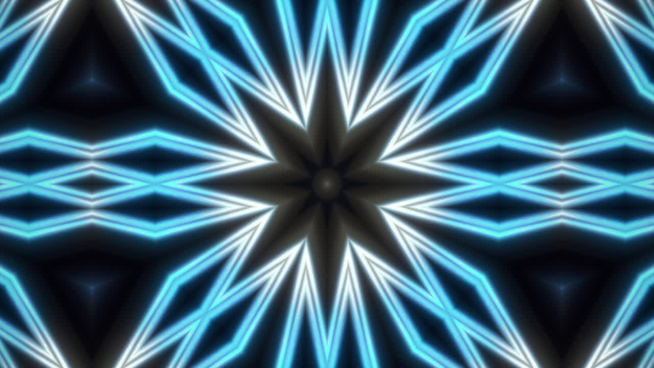 Looping Kaleidoscope Effect with nice detailed structure and glow