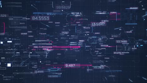 futuristic loop background with hud elements