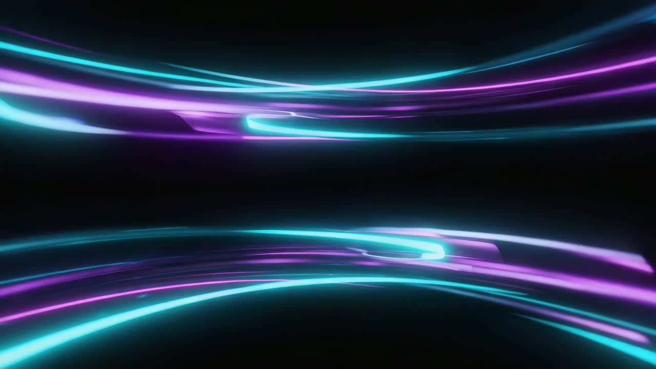 Abstract Neon Light Tunnel