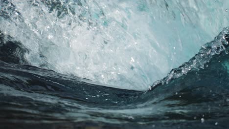 slow-motion close-up of clean, whirling water