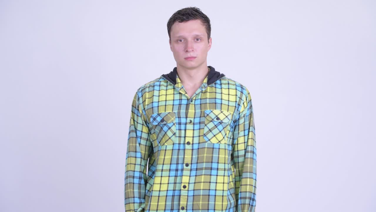 젊은 잘 생긴 hipster 남자