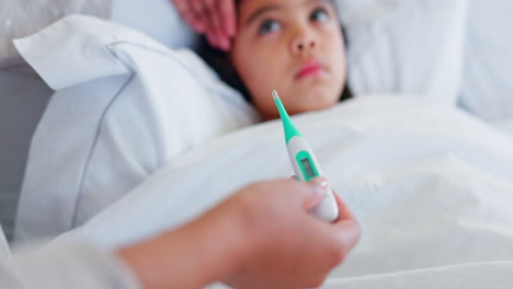 Thermometer,-sick-and-hands-of-parent-help-kid