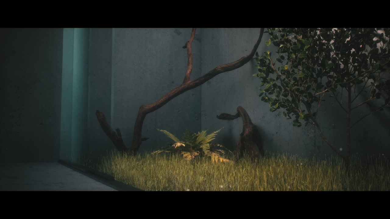 Modern Minimalist Interior Garden Scene