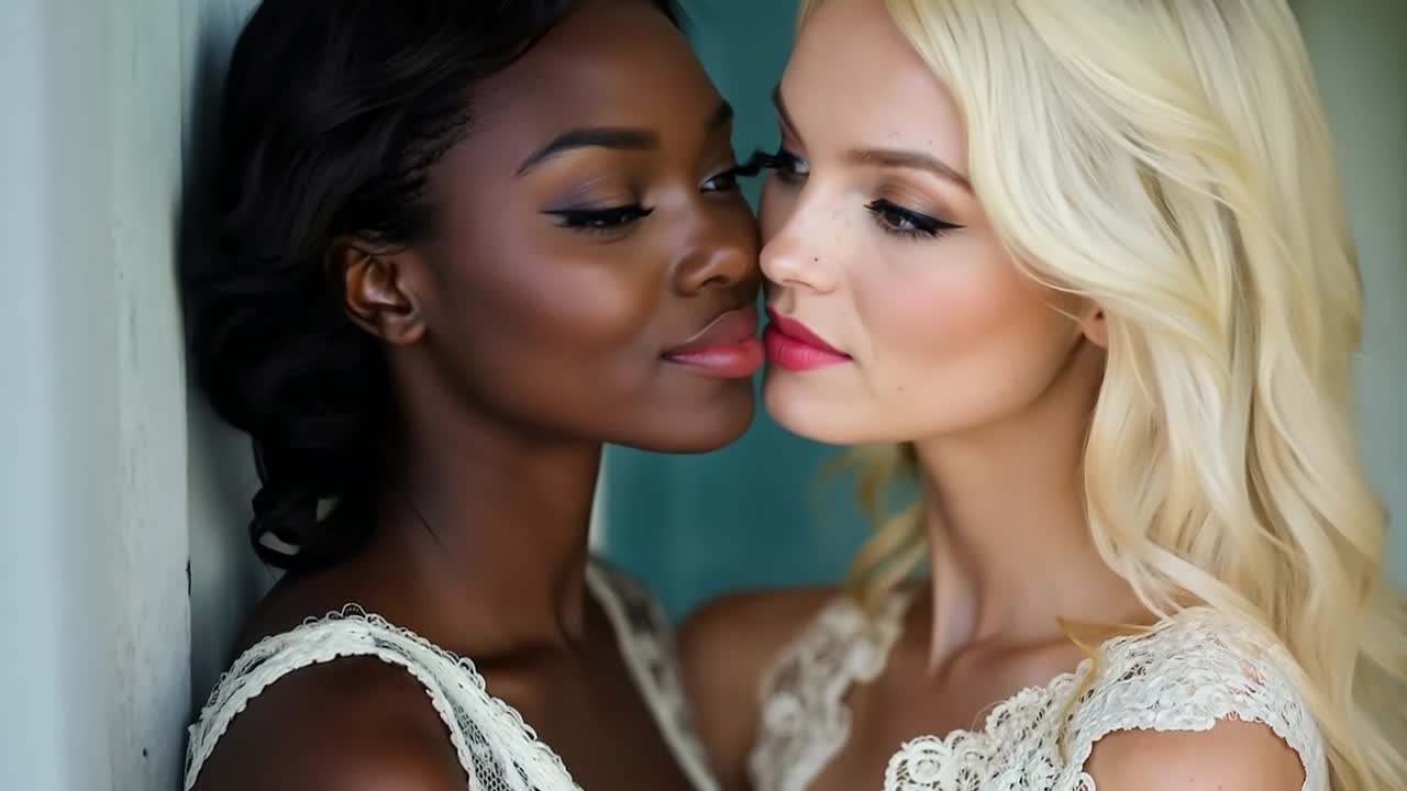 Two young women posing for a picture together