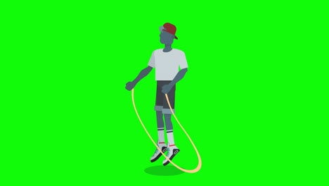 saltando la animación de la persona deportiva.