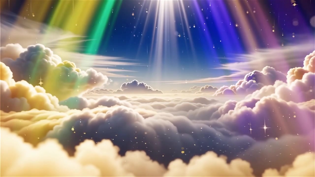 Christian Heavenly Light Worship Background