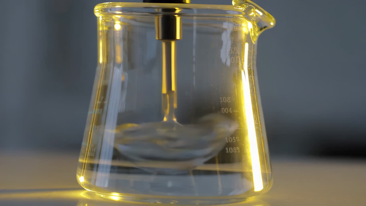 Mixing liquid in a beaker