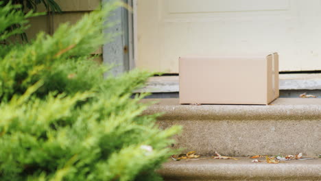 Picking-Up-Parcel-From-Doorstep