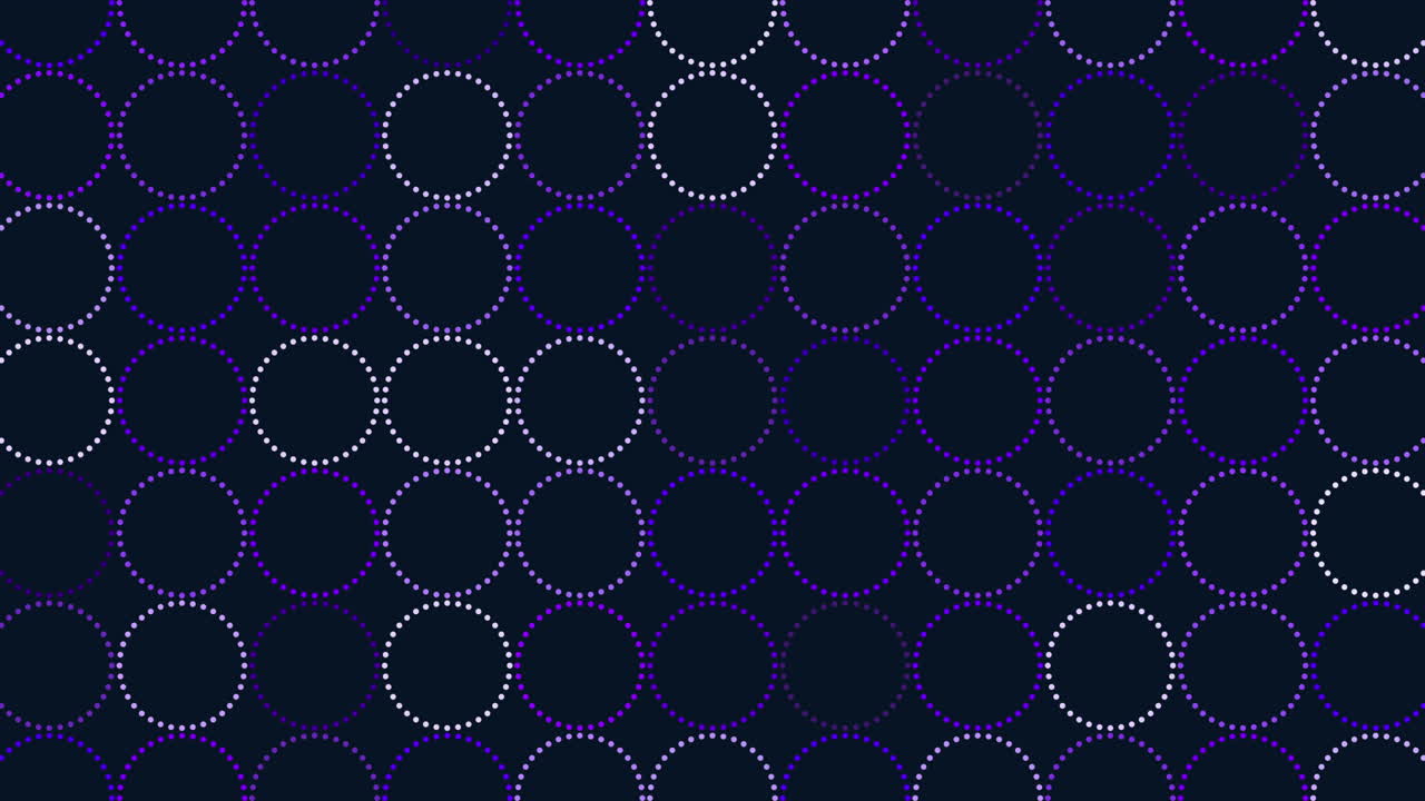 Circular green pattern on black background with connected circles