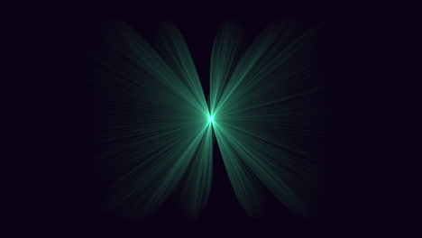 luz verde radiante ilumina desde un fondo oscuro