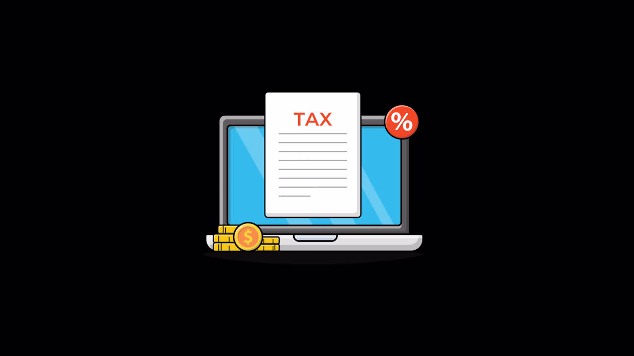 Animazione di documento fiscale online e calcolo finanziario