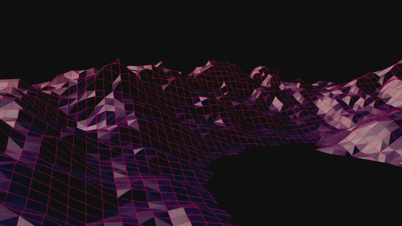 Digitally generated video of mountain