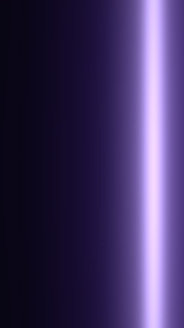 A vertical white light beam fades into purple and black gradients, creating a minimalist abstract motion background