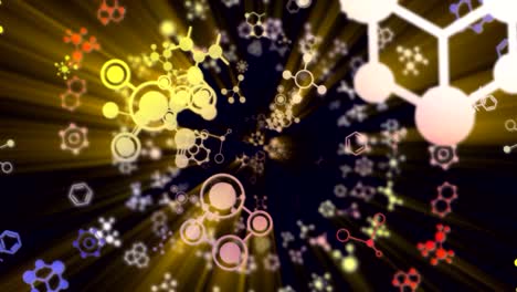 animación de química, fondo, renderización, bucle, con el canal alfa