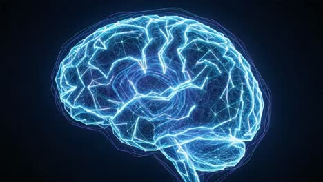 a stunning representation of a neural network: this artistic visualization of a brain highlights connectivity, complexity, and intelligence in a digital realm