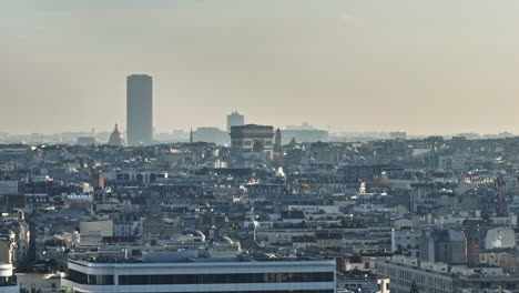 above paris: landmarks emerge through pollution, narrating the city's storied