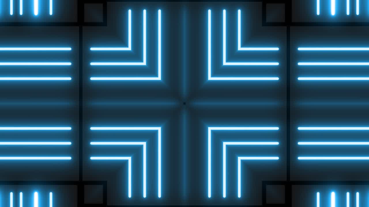 Neon Blue Geometric Pattern