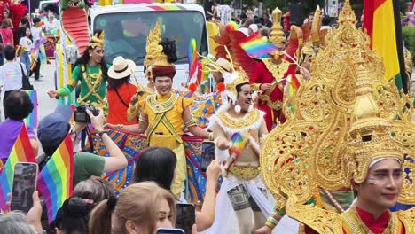 pride parade celebration with colorful costumes