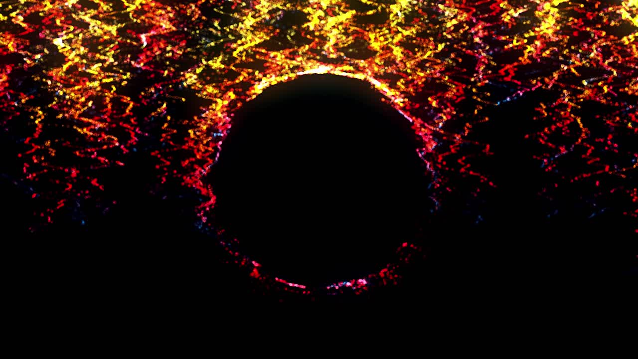 다채로운 패턴을 가진 추상적인 반이는 원