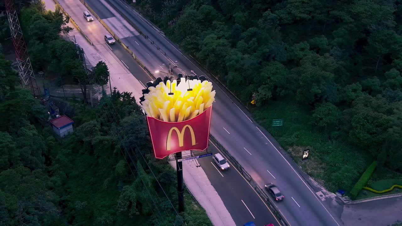 McDonald's French Fries Billboard on Highway