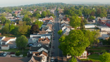 Rising-aerial-reveals-Small-Town-America