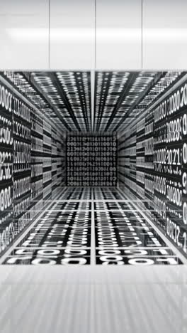 abstract digital tunnel with numeric patterns